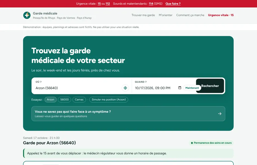 Accueil — où et quand consulter, résultats par secteur