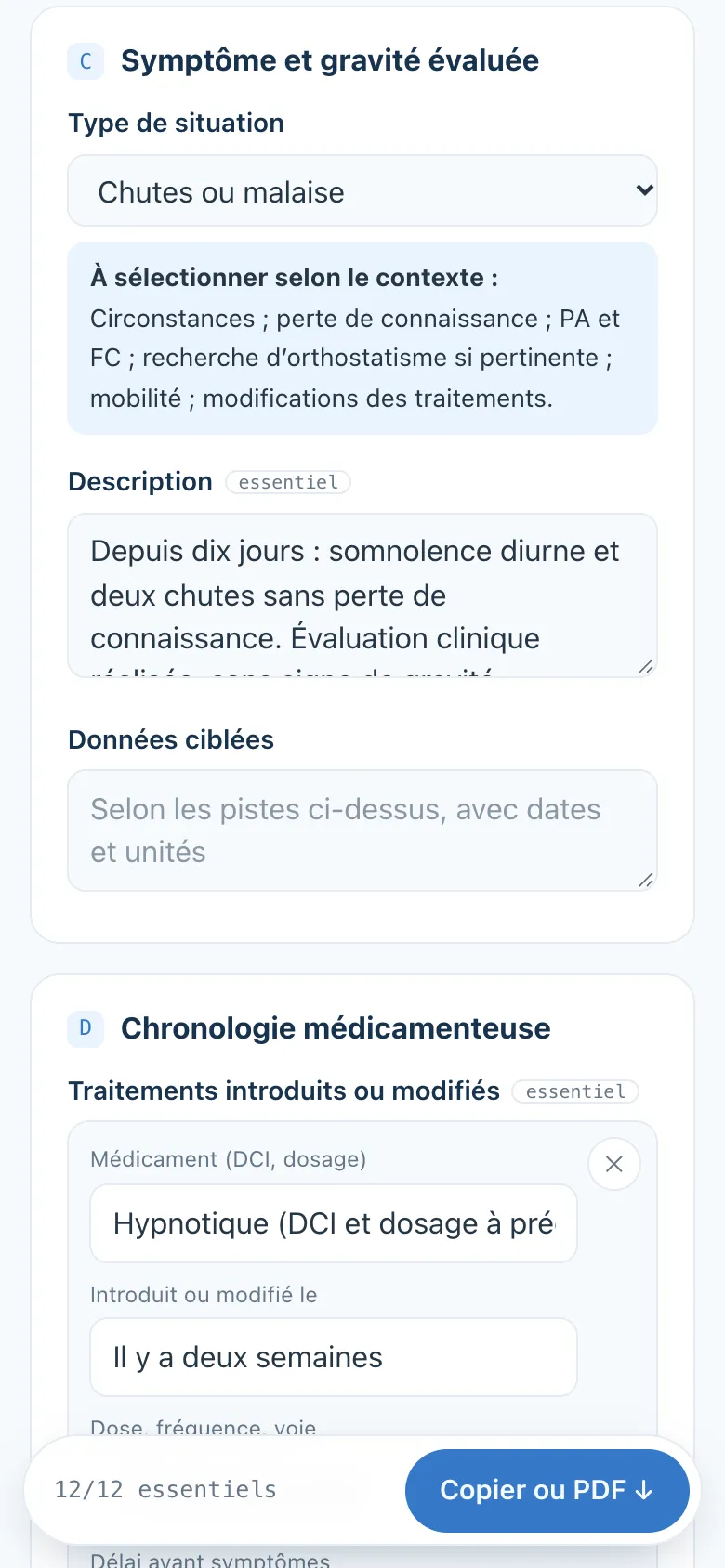 Sur smartphone — suspicion d’effet indésirable, pistes selon le symptôme